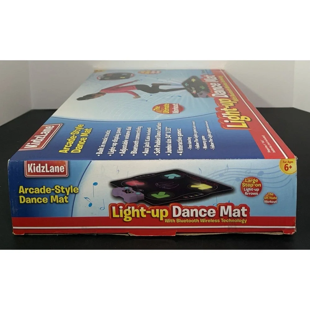 KidzLane Light-Up Dance Mat Bluetooth Wireless Step on Dance Arrows Cordless